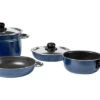 Berger Topfset Aluminium Stapelbar Blau 8-tlg. -Campingprodukte Geschäft 114670 2398277