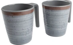 Bo-Camp Melamin Henkelbecher 400 Ml Set 4 Stück Blau / Braun -Campingprodukte Geschäft 385531 2833807 1
