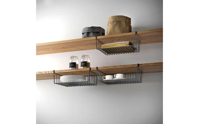 Metaltex Kanguro LAVA Schrankkorb Schwarz 5 Metaltex Kanguro LAVA Schrankkorb Schwarz – Bild 3