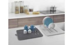 Metaltex Dry-Tex 2-in-1 Abtropfgestell Mit Microfasermatte Silber -Campingprodukte Geschäft 497516 3367496