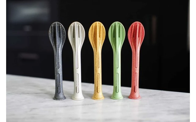 Koziol Klikk Pocket Besteck-Set 3-teilig Nature Leaf Green 5 Koziol Klikk Pocket Besteck-Set 3-teilig Nature Leaf Green – Bild 3