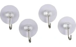 Wenko Static-Loc Nickelhaken Wandhaken Weiß 4er Set -Campingprodukte Geschäft 515927 3539176