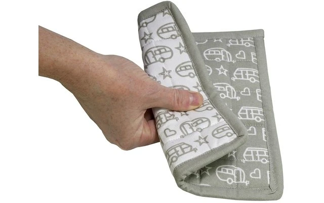 Pufz Topflappen Wohnwagen Weiß/grau 2er Pack 3 Pufz Topflappen Wohnwagen Weiß/grau 2er Pack