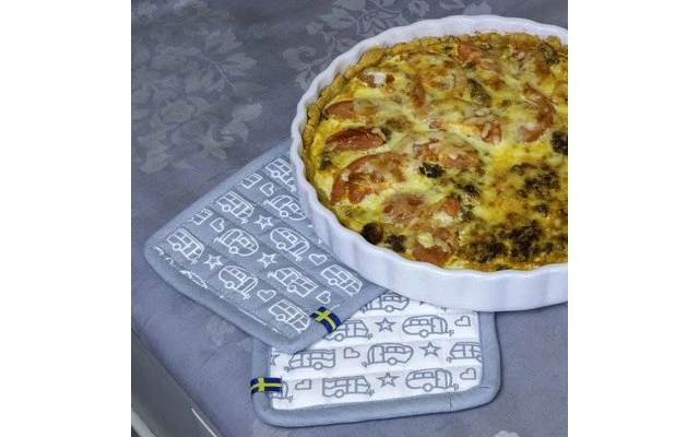 Pufz Topflappen Wohnwagen Weiß/grau 2er Pack 4 Pufz Topflappen Wohnwagen Weiß/grau 2er Pack – Bild 2