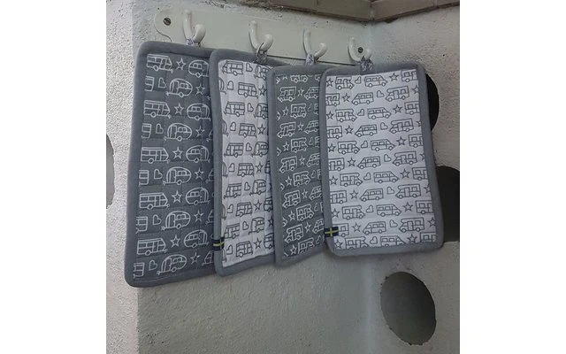 Pufz Topflappen Wohnwagen Weiß/grau 2er Pack 5 Pufz Topflappen Wohnwagen Weiß/grau 2er Pack – Bild 3