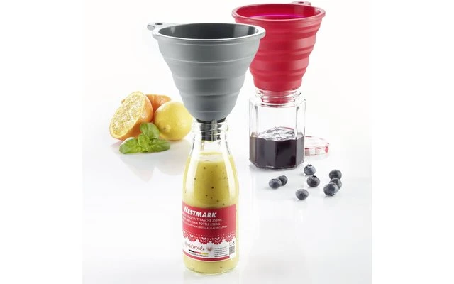Westmark Trichter Set 2 Teilig Rot/grau 5 Westmark Trichter Set 2 Teilig Rot/grau – Bild 3