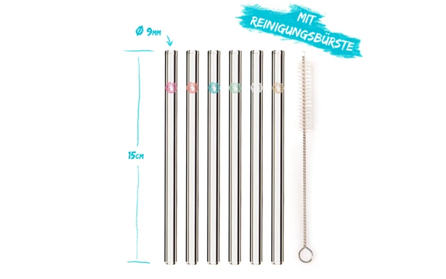 Chinchilla Glastrinkhalme Rund 23 X 9 Cm 8 Chinchilla Glastrinkhalme Rund 23 X 9 Cm – Bild 6