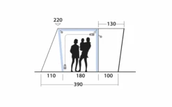 Outwell Jonesville 290 SA Flex Busvorzelt + ONS Leuchtelement-Set Bundle -Campingprodukte Geschäft 748541 5008487