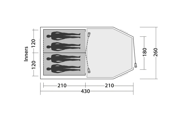 Easy Camp Huntsville 400 Tunnelzelt Für 4 Personen 8 Easy Camp Huntsville 400 Tunnelzelt Für 4 Personen – Bild 6